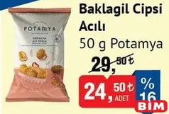 POTAMYA ACILI BAKLAGİL CİPSİ 50 G fiyat ve kampanya bilgisi